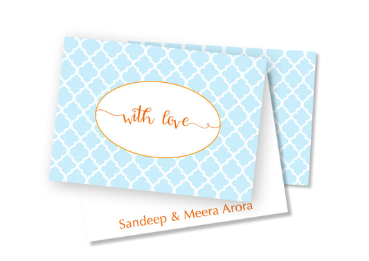 Personalised Folded Card - Trellis