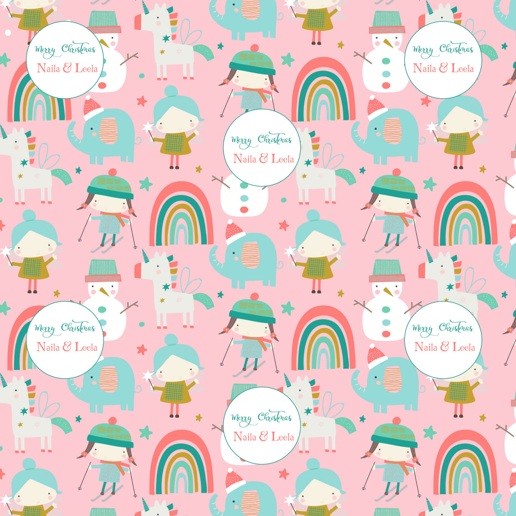 Personalised Wrapping Paper - Christmas Unicorn