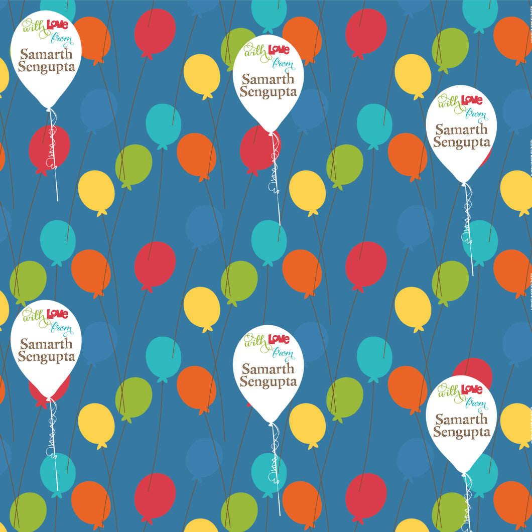 Personalised Wrapping Paper - Balloons