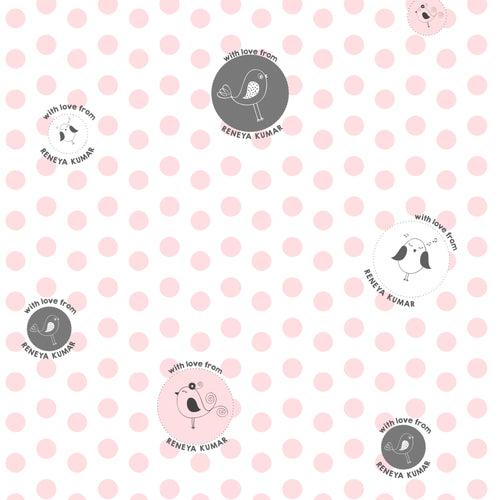 Personalised Wrapping Paper - Polka Pink