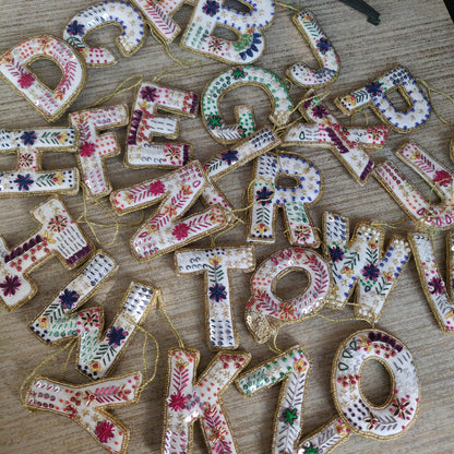 Embroidered Ornaments - Alphabets