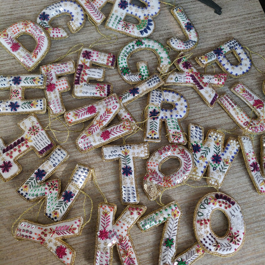 Embroidered Ornaments - Alphabets