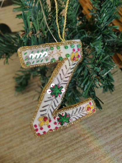 Embroidered Ornaments - Alphabets