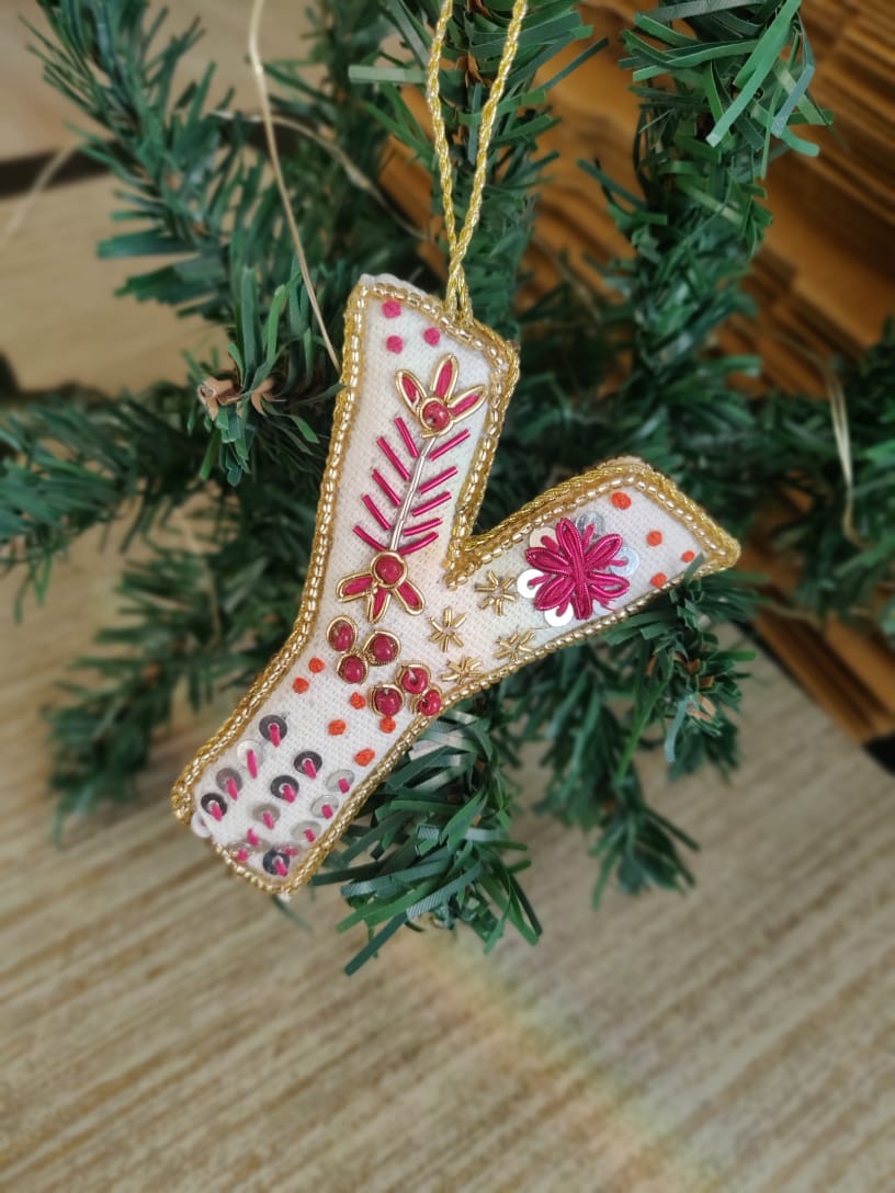 Embroidered Ornaments - Alphabets