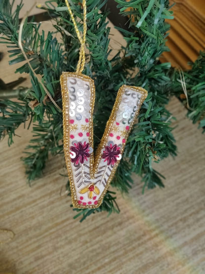 Embroidered Ornaments - Alphabets