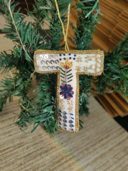Embroidered Ornaments - Alphabets