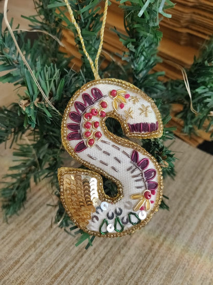 Embroidered Ornaments - Alphabets