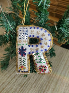 Embroidered  Ornaments - Alphabets