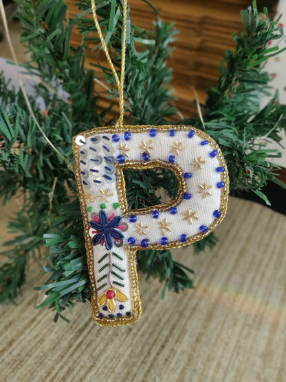Embroidered Ornaments - Alphabets