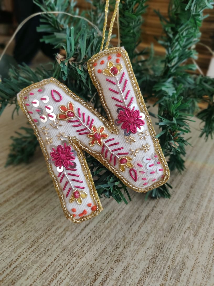 Embroidered Ornaments - Alphabets
