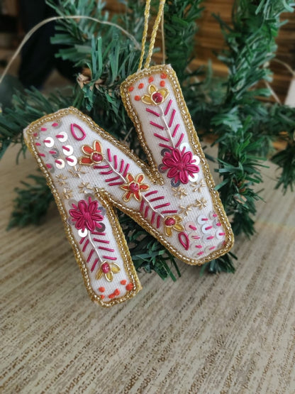 Embroidered Ornaments - Alphabets