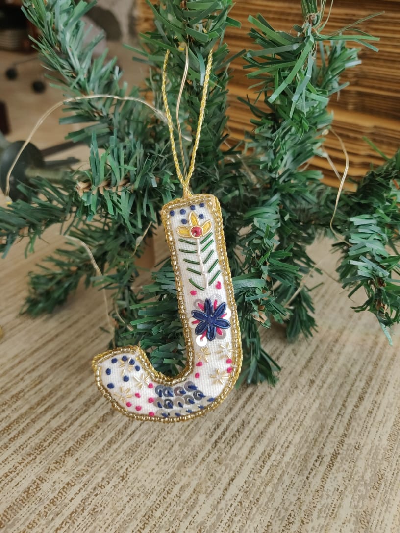 Embroidered Ornaments - Alphabets