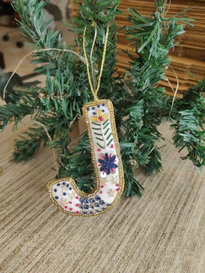 Embroidered Ornaments - Alphabets