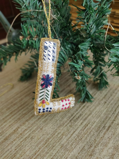 Embroidered Ornaments - Alphabets
