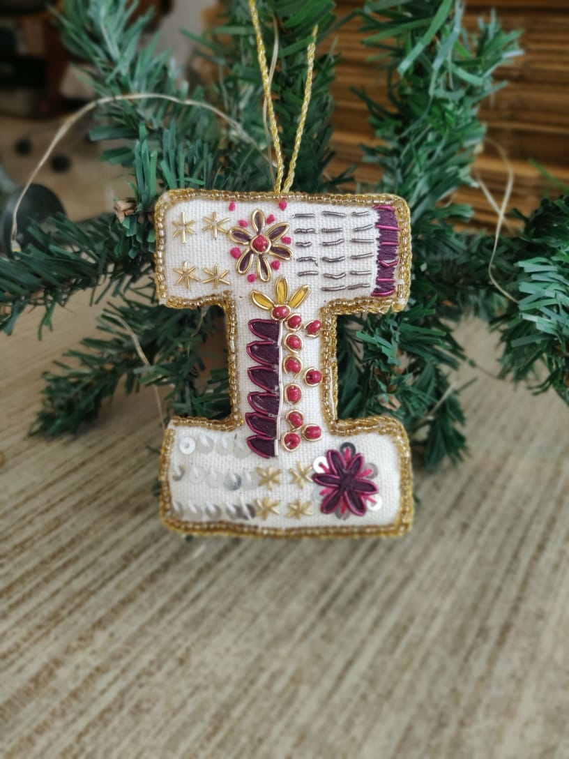 Embroidered Ornaments - Alphabets