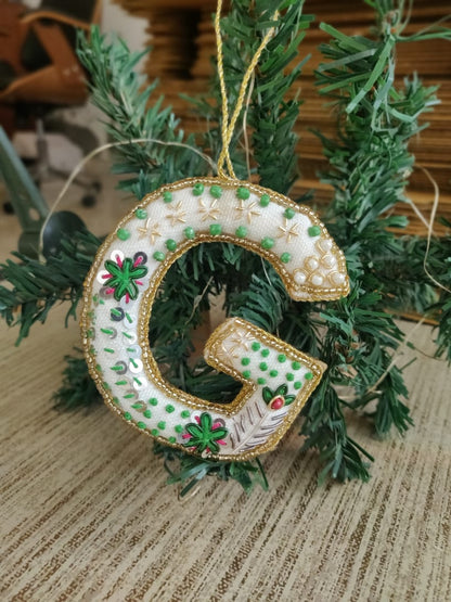Embroidered Ornaments - Alphabets