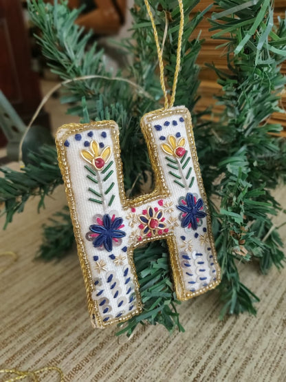 Embroidered Ornaments - Alphabets