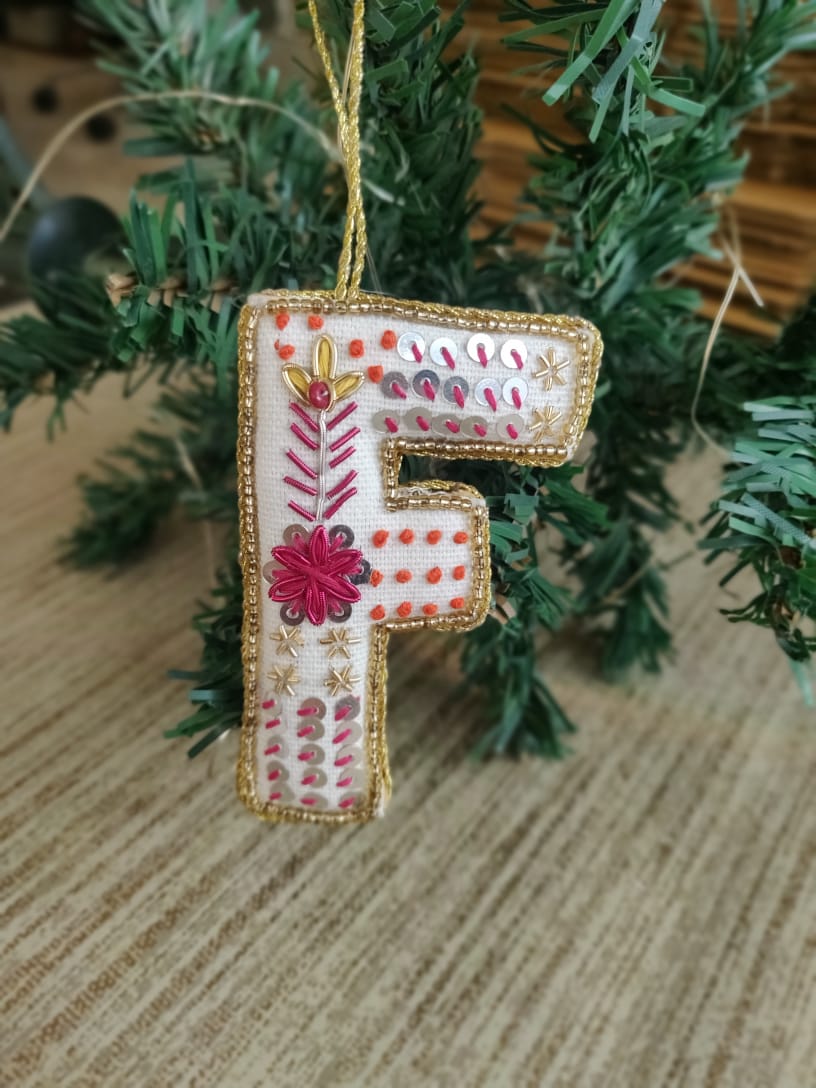 Embroidered Ornaments - Alphabets