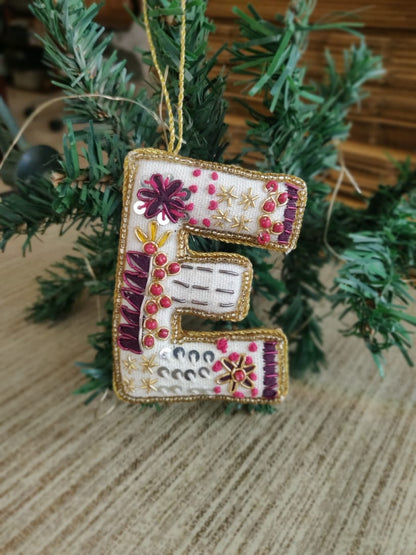 Embroidered Ornaments - Alphabets