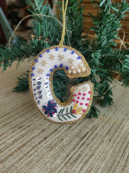 Embroidered Ornaments - Alphabets