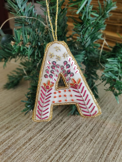 Embroidered Ornaments - Alphabets