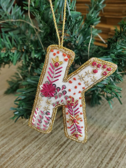 Embroidered Ornaments - Alphabets