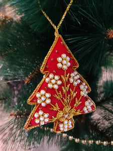 Embroidered Ornaments - Tree