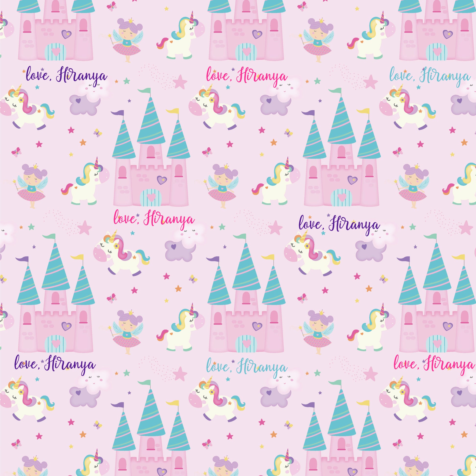 Personalised Wrapping Paper - Fairies & Unicorns