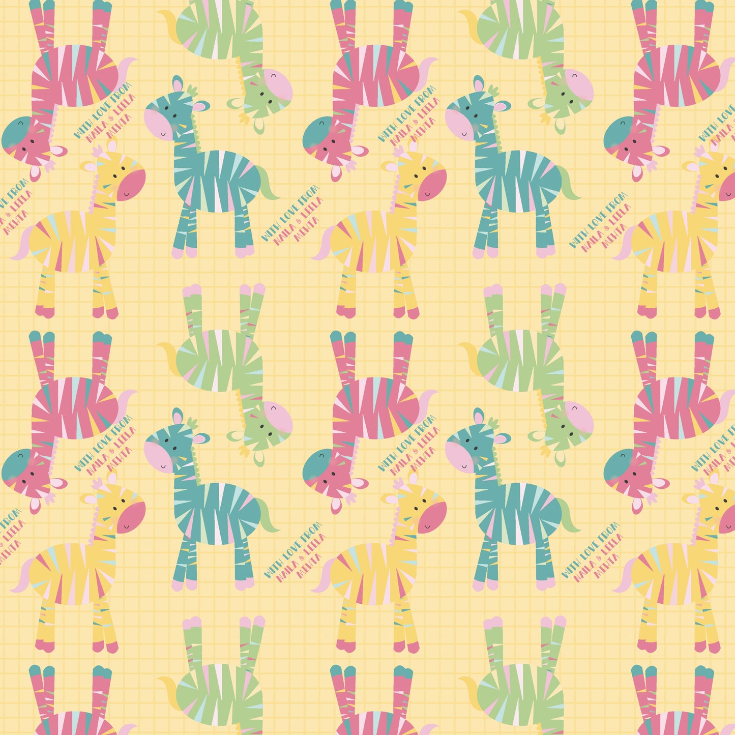 Personalised Wrapping Paper - Zebra Party