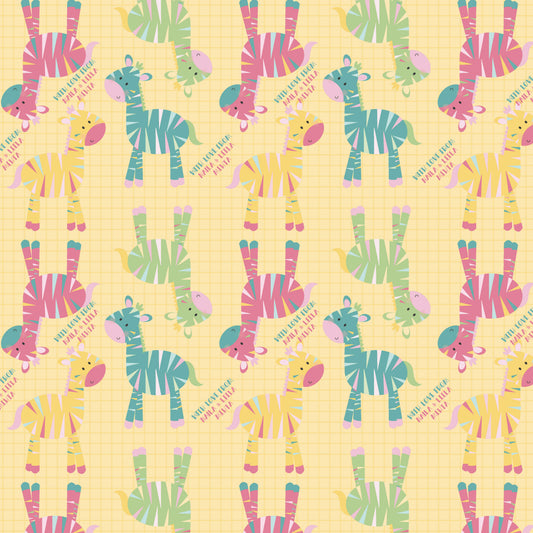 Personalised Wrapping Paper - Zebra Party
