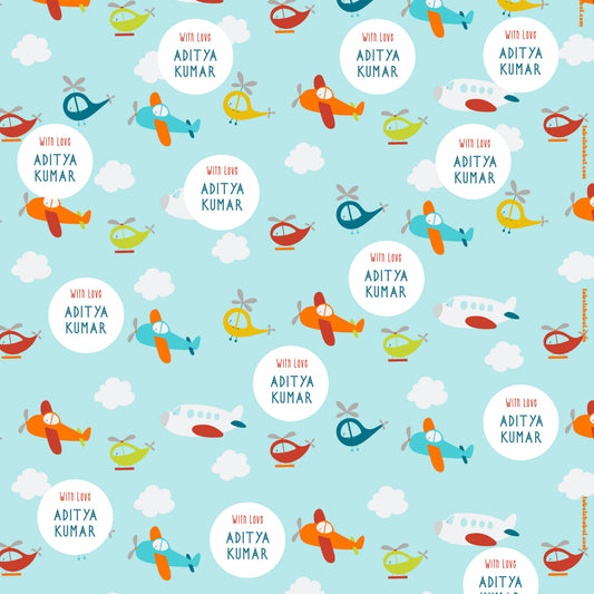 Personalised Wrapping Paper - In the Air