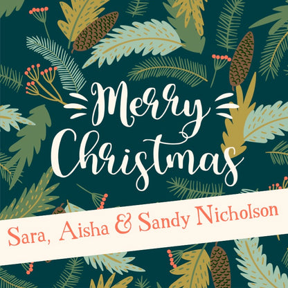 Gift Label - A Green Xmas