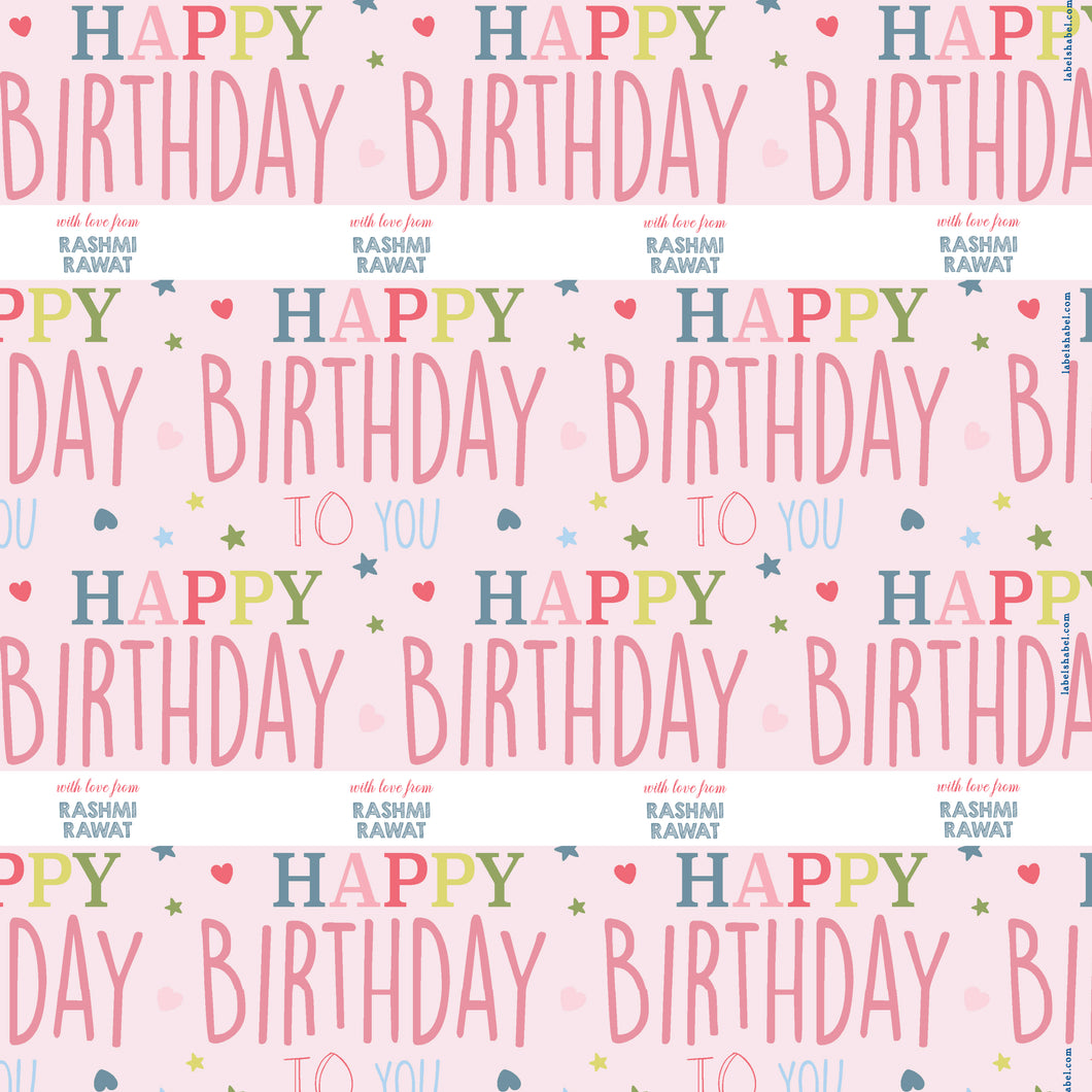 Personalised Wrapping Papers -Birthday Wish / Label Shabel – Labelshabel