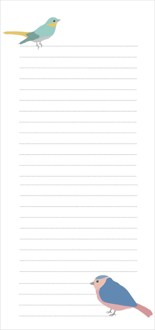 pretty birds list pad