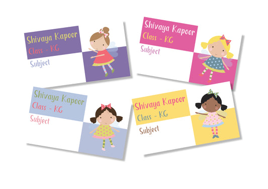 Personalised School Book Labels - Fairly Cute