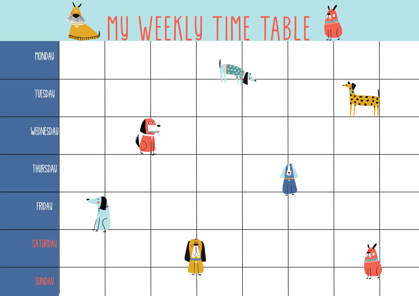 Magnetic Time Table - Bow Wow