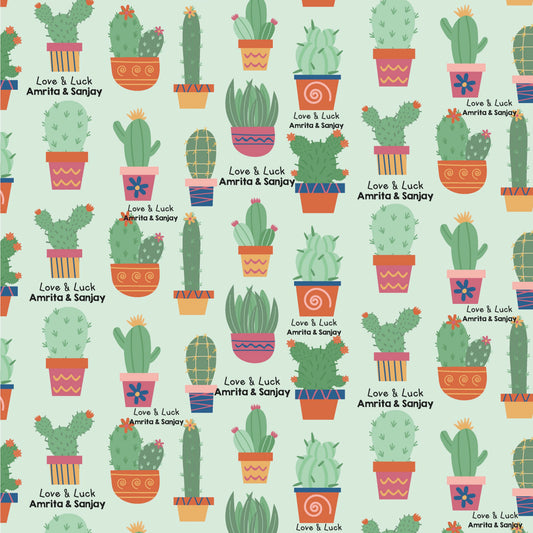 Personalised Wrapping Paper - Potted Greens