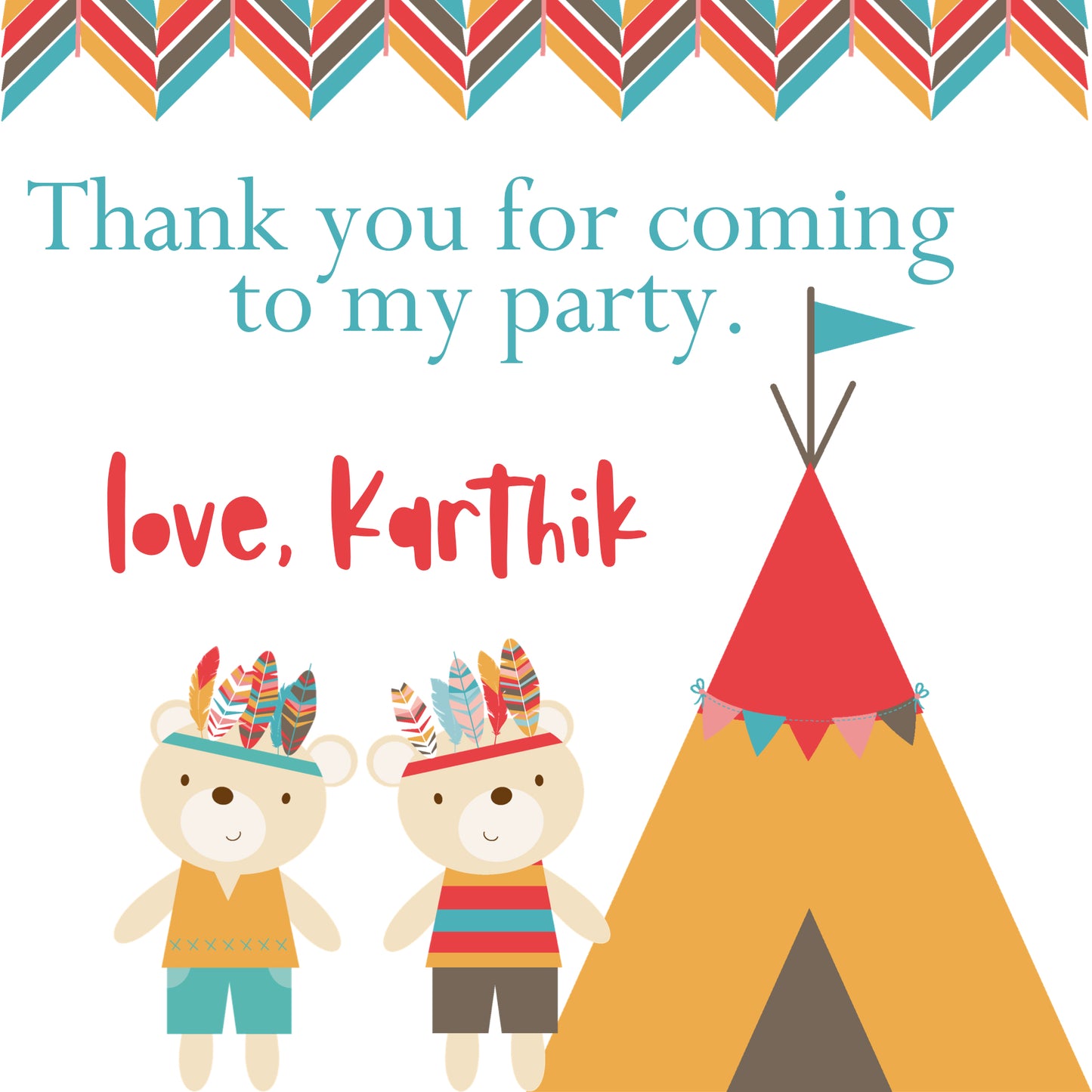 Thank You Label - Camp Buddies