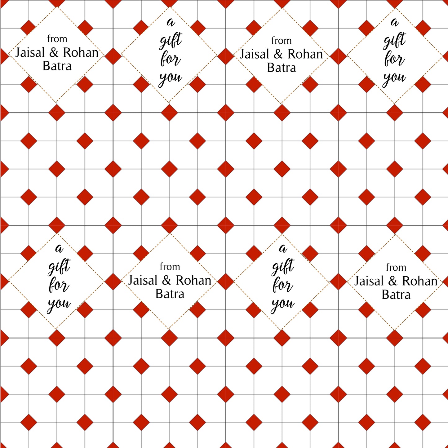 Personalised Wrapping Paper - Chequered