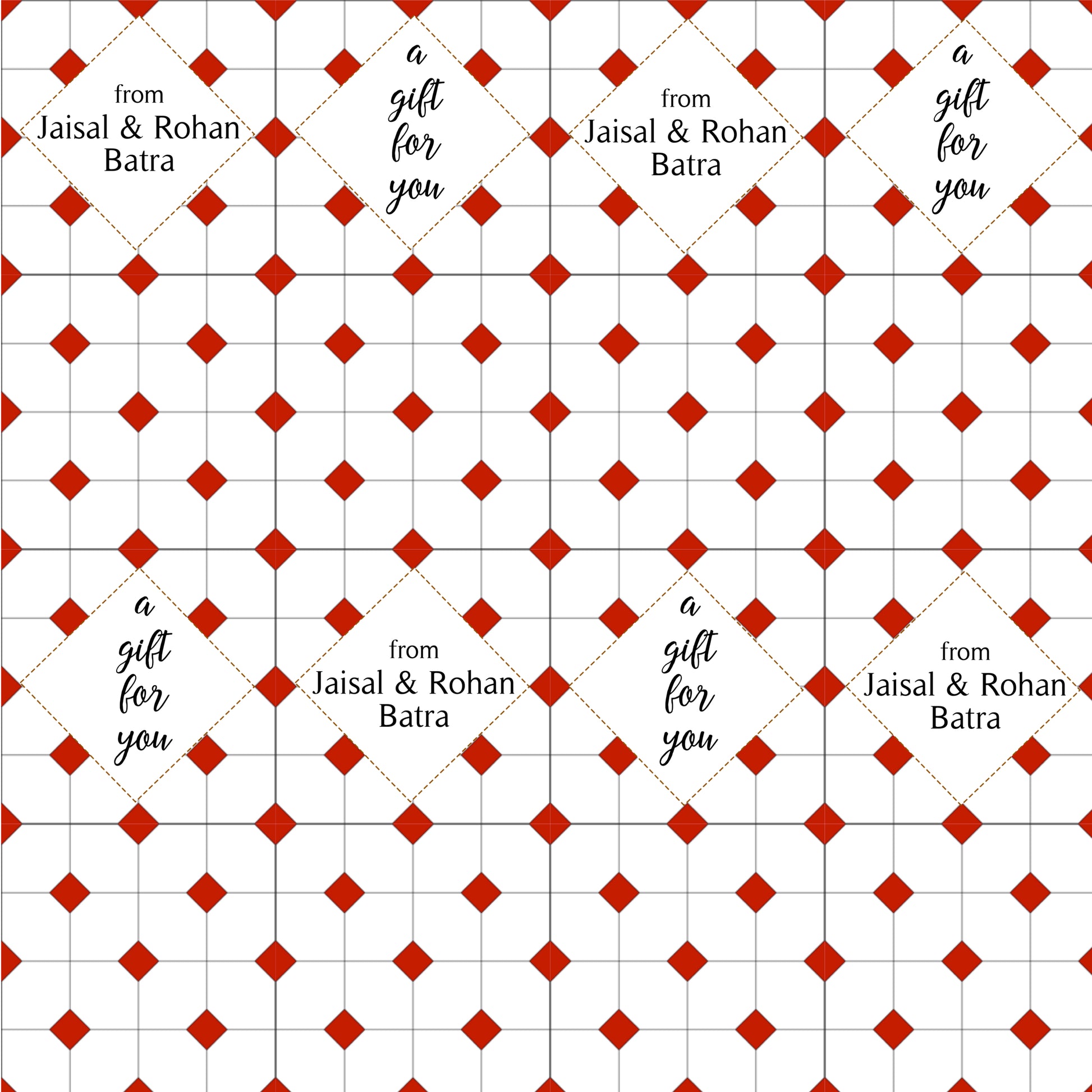 Personalised Wrapping Paper - Chequered