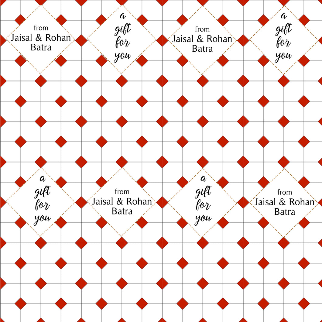 Personalised Wrapping Paper - Chequered