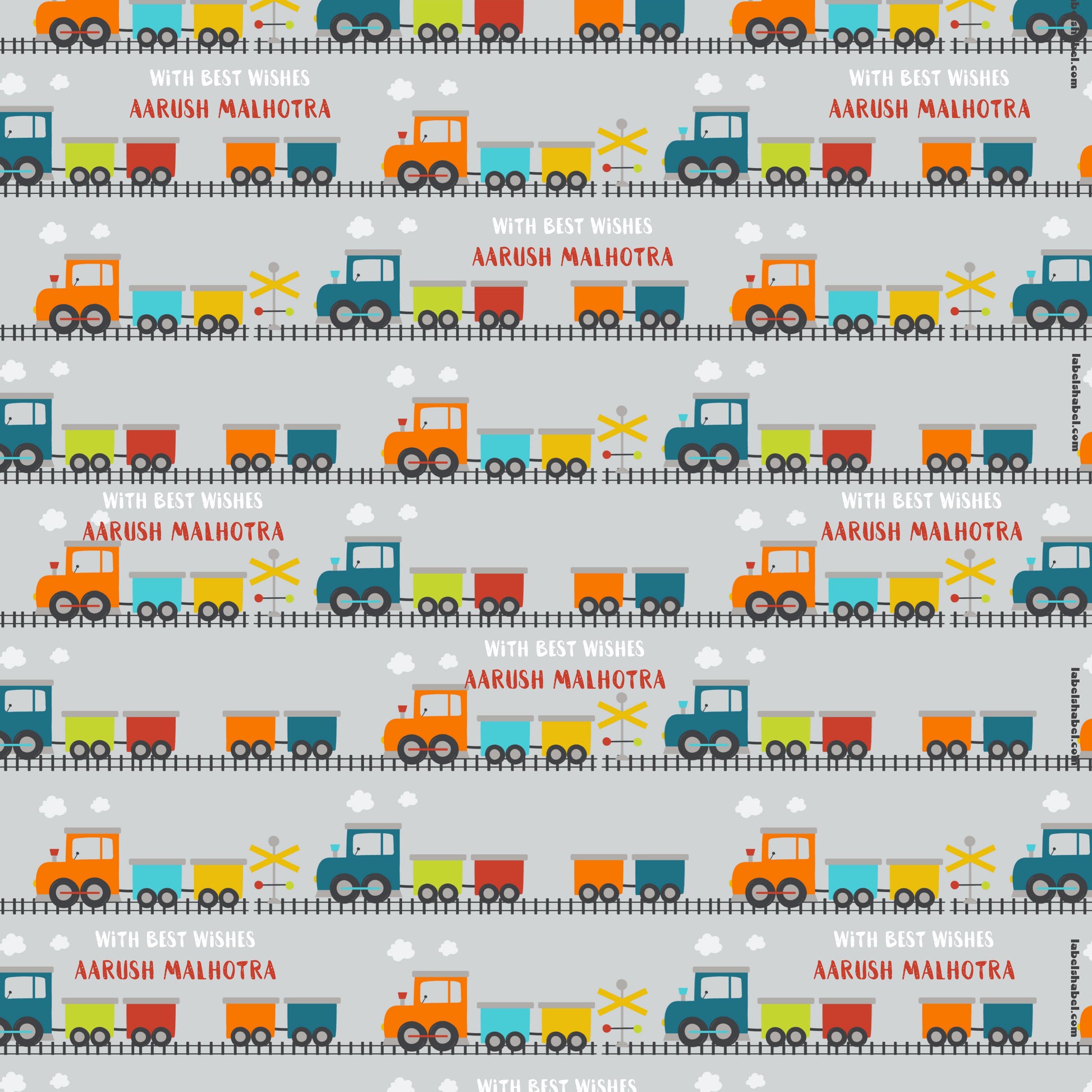 Personalised Wrapping Paper - Steam Train