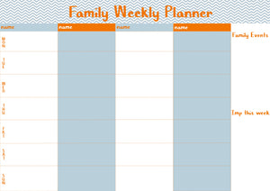 weekly planner organiser with 52 sheets A4 size from label shabel