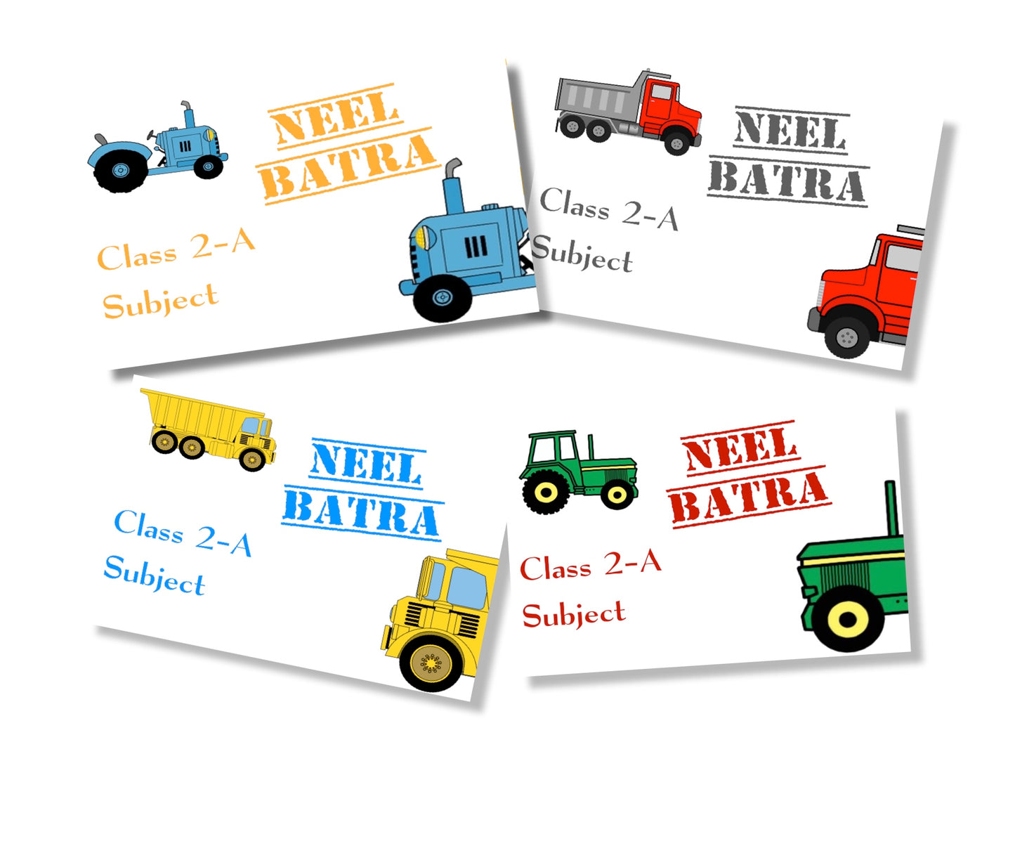 Personalised School Book Labels - Farm Life