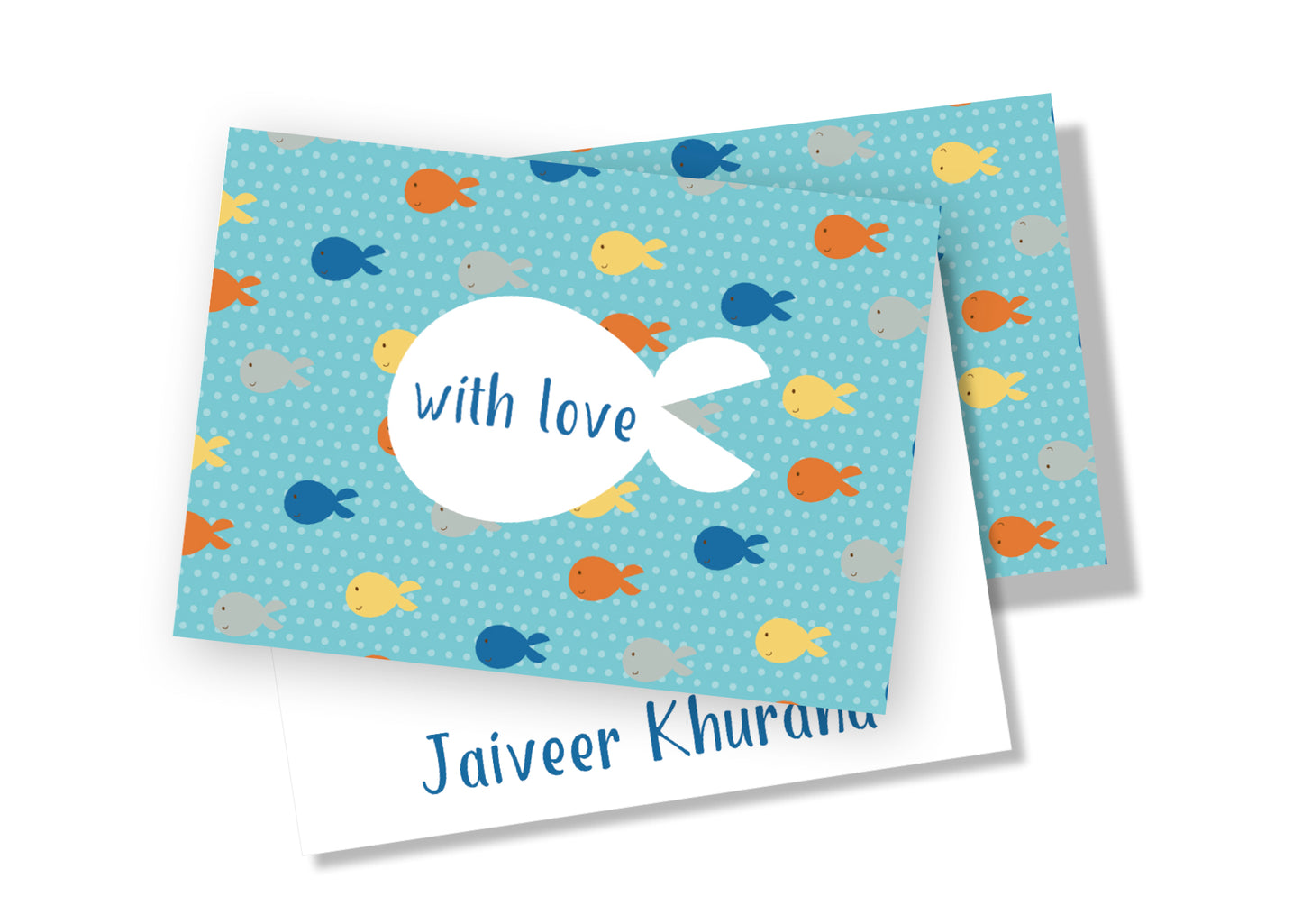 Personalised Folded Card - Fish