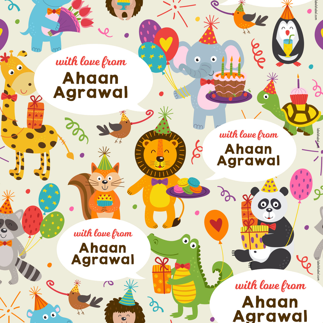 Personalised Wrapping Paper - Jungle Party