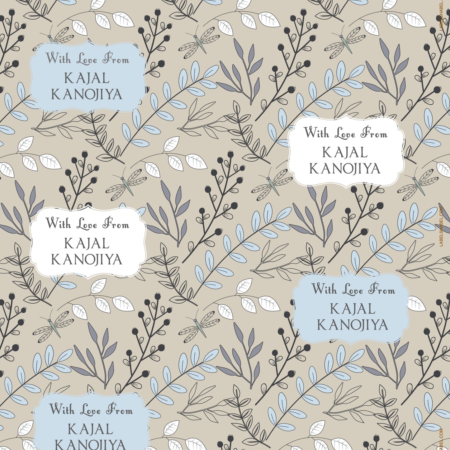 Personalised Wrapping Paper - Corn Flowers