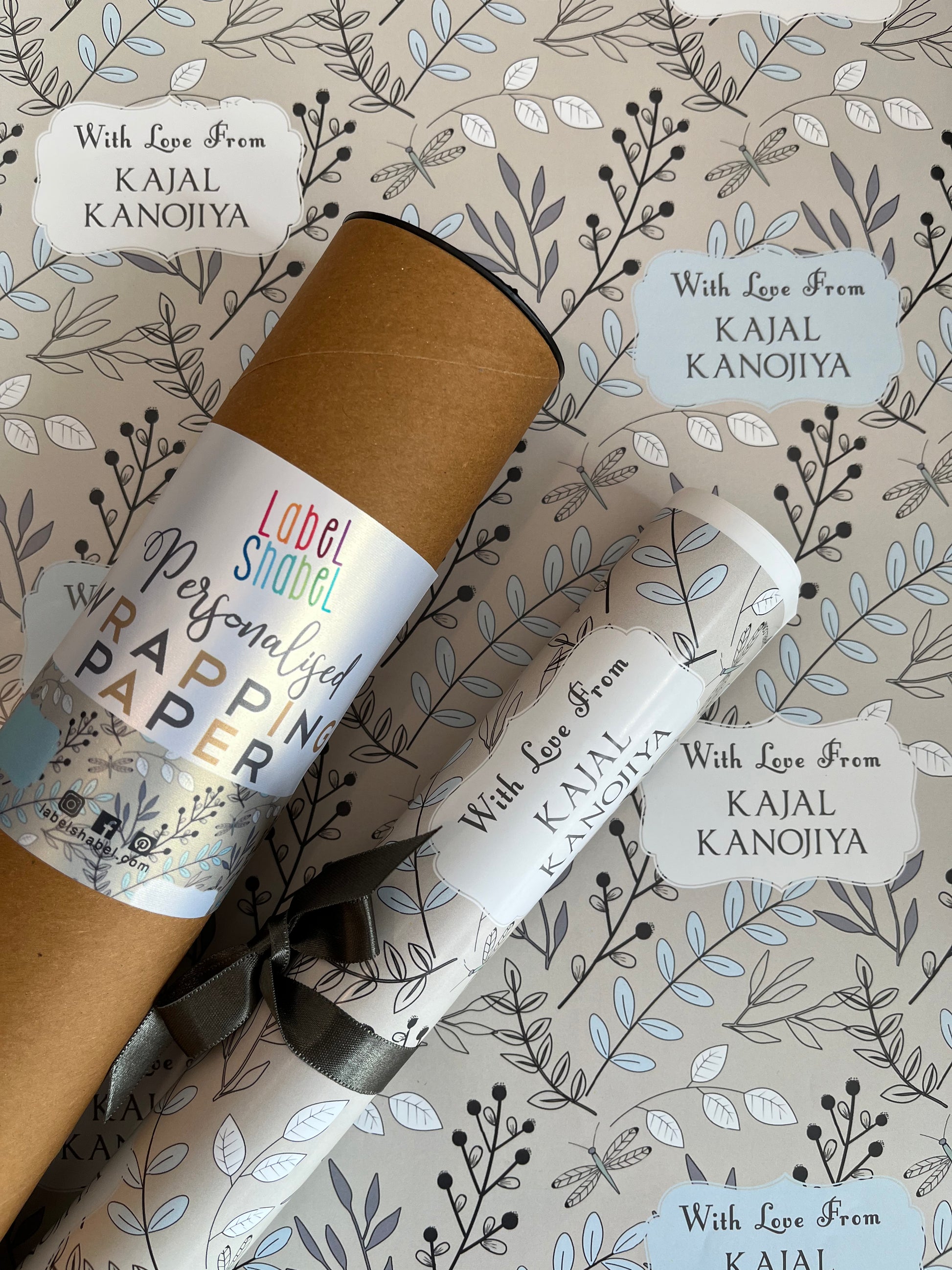 Personalised Wrapping Paper - Corn Flowers