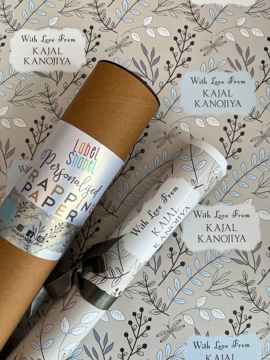 Personalised Wrapping Paper - Corn Flowers