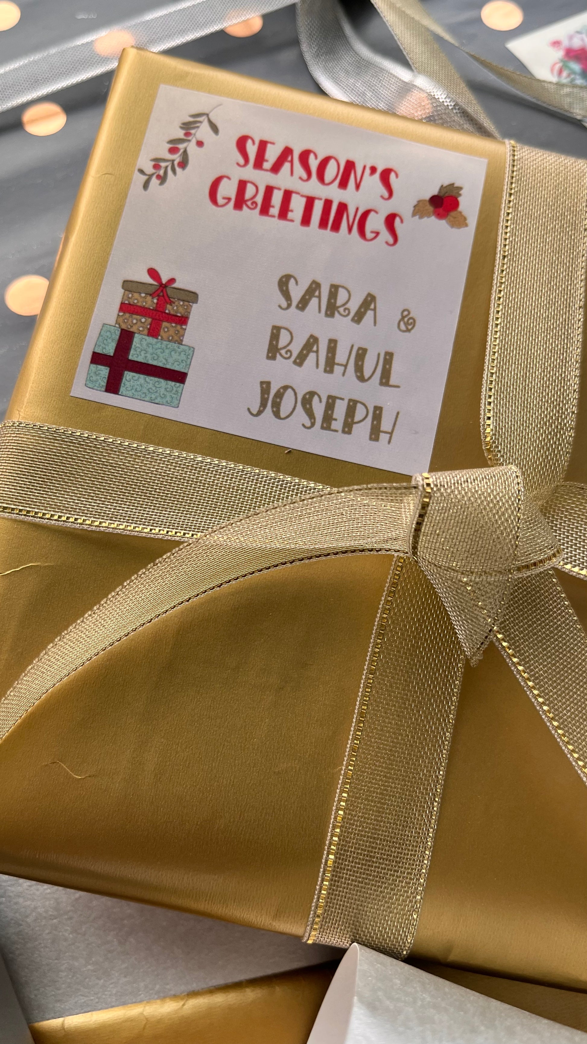 Gift Label - Seasons Greetings